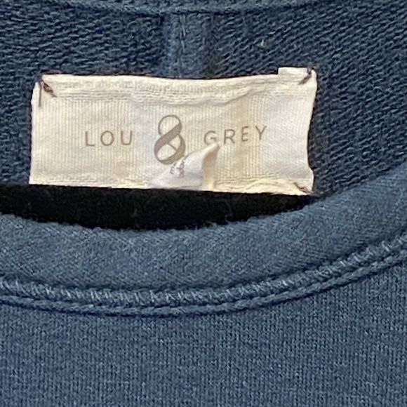 Lou & Grey Signaturesoft Swing Dress Women Blue Small Rayon Jersey Knit Slouchy - Picture 6 of 12